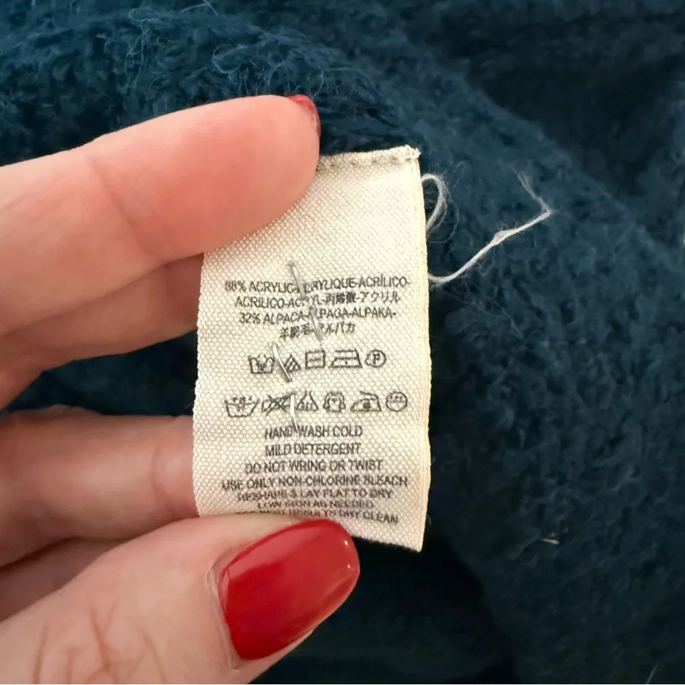 Free People Lofty V Neck Sweater Blue Size XS